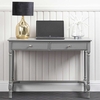 denver pine wood laptop desk with 2 drawers in grey