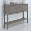 denver pine wood sideboard with 2 doors 2 drawers in taupe