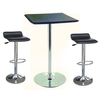 Denver Square Bar Table With 2 Funky Black Bar Stools