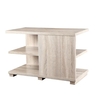 Denver Wooden Coffee Table In Sonoma Oak Foil With Shelving
