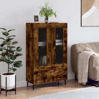 derby display cabinet with 2 doors 1 drawer in smoked oak
