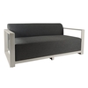 Derby Outdoor Fabric 2 Seater Sofa In Dark Grey
