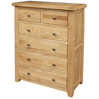 Devon Solid Oak 4+2 Drawer Chest