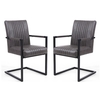 Dewall Cantilever Chair In Grey With Black Frame In A Pair