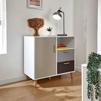 Dorridge Compact Sideboard In White With Two Drawers