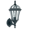 drayton clear glass uplight wall light in matt black