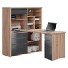 Dundas Computer Desk In Sonoma Oak and Grey High Gloss