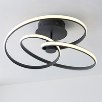 dune led ceiling light in textured black with white diffuser