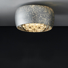 eclipse 3 lights glass dropper details ceiling light in chrome