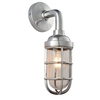 Elcot Clear Glass Shade Wall Light In Polished Aluminium