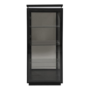 Elisa Display Cabinet In High Gloss Black With Glass Door