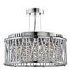 elise chrome three light fitting with crystal button drops