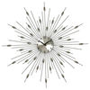 Elliptical Stylish Wall Clock In Silver