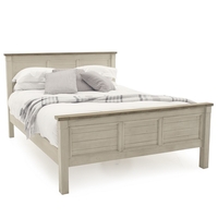 Emery Wooden Double Bed In Antique White
