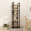 emlen medium solid pinewood 5 tier bookcase in natural
