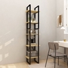 emlen small solid pinewood 5 tier bookcase in natural