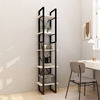 emlen small solid pinewood 5 tier bookcase in white