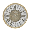 Emma Vintage Wall Clock In Champagne Finish