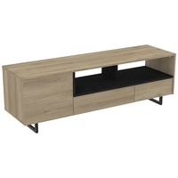 Emmett Wooden TV Stand In Kronberg Oak With 1 Door And 2 Drawers