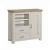 Empire Wooden TV Sideboard In Stone Painted With 1 Door
