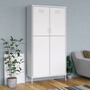 Emrik Steel Wardrobe With 2 Doors In White