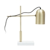 essen gold shade table lamp with and white marble base