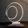 eternity led continuous loop touch table lamp in matt nickel