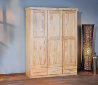 Fabio 3 Door Large 3 Drawer Solid Pine Wardrobe