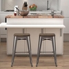 Fareham Antique Gun Metal Backless Counter Stool In Pair
