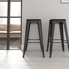 Fareham Black Metal Backless Bar Stool In Pair