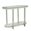 Filea Glass Top Console Table In Clear With Silver Frame