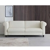 flex corduroy fabric 3 seater sofa bed in cream