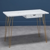 Flockton Wooden Laptop Desk And 1 Drawer In White Marble Effect