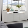 frantin modern sideboard in white with gloss fronts and led