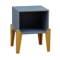 fremont contemporary wooden bedside table in grey