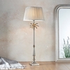 Freya Silver Shade Table Lamp With Polished Nickel Leaf Base