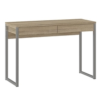 frosk wooden 2 drawers computer desk in oak