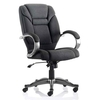 galloway fabric executive office chair in black with arms