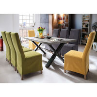 Gavi Benton Optik Large Stone Dining Table And 8 Casper Chairs