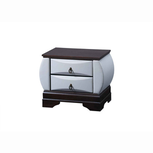 Genoa 2 Drawer Bedside Cabinet/Night Stand in Faux Leather