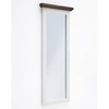 Gomera Narrow Wall Mirror In Acacia White Wooden Frame