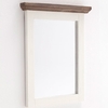Gomera Wall Mirror In Acacia White Wooden Frame