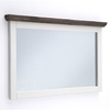 Gomera Wide Wall Mirror In Acacia White Wooden Frame