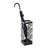 Gorda Square Metal Abstract Punching Umbrella Stand Black