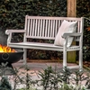 Gorey Outdoor Wooden 2 Seater Bench In Whitewash
