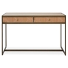 granule wooden laptop desk with brass metal frame in oak