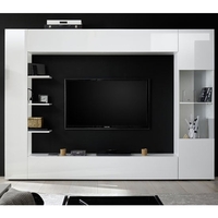 halcyon large entertainment unit in white high gloss