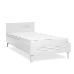 Hampstead Contemporary Wooden Single Bed In White