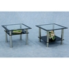 Harlequin Lamp Table Clear/Black