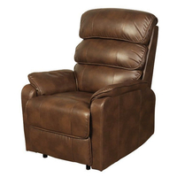 Harmony Leather Recliner Sofa Chair In Two Tone Tan